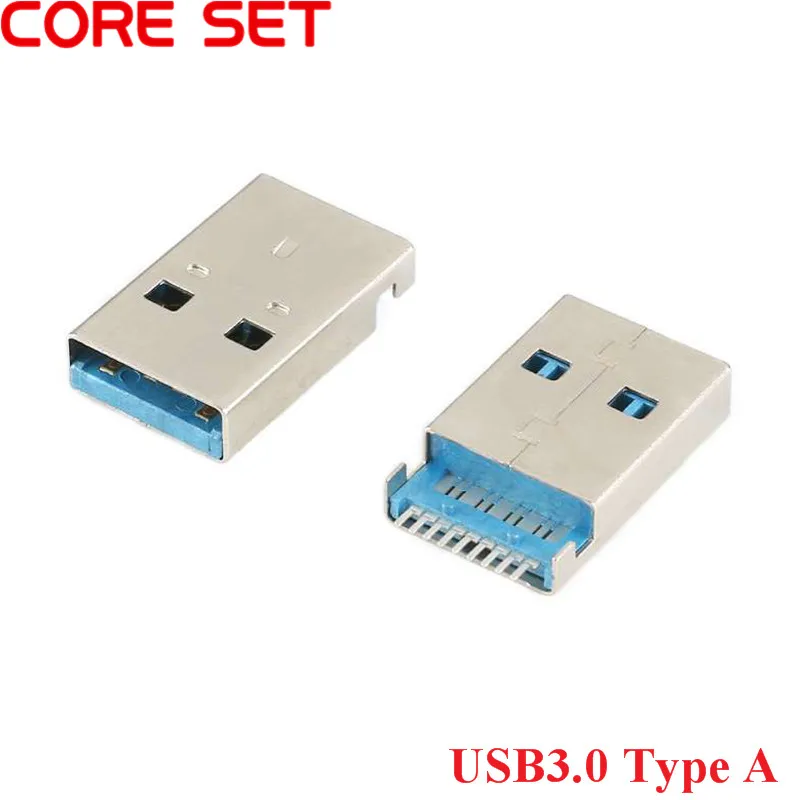 10 шт. высокоскоростной разъем USB 3 0 A типа папа 9-контактный SMT SMD для передачи