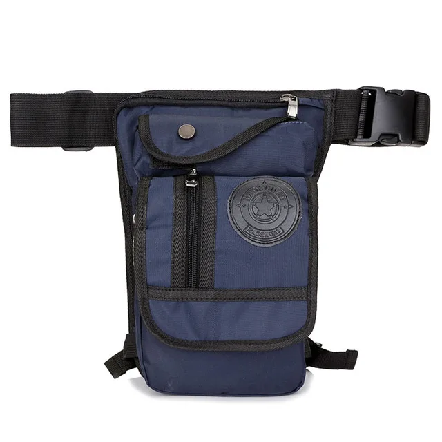 Blue Nylon Norbinus, Мужская поясная сумка, холщовая, с заниженной ногой, на ремне, на бедро, бум, мотоциклетная сумка через плечо, для мужчин, на плечо, для путешествий, на бедро, сумка, Фанни - Цвет: Blue Nylon