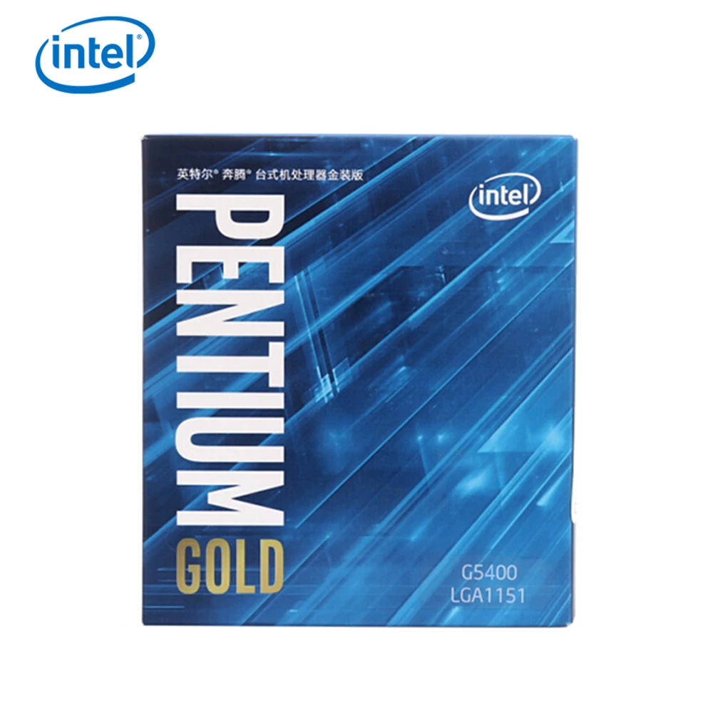 Intel Pentium Gold G5400 настольный процессор 2 ядра 3,7 ГГц LGA1151 300 серия 54 Вт/58 Вт BX80684G5400