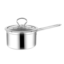 Single Handle Cuisine With Lid Thickened Chocolate Induction Strain Saucepan Large Capacity Stainless Steel Pour Milk Heating