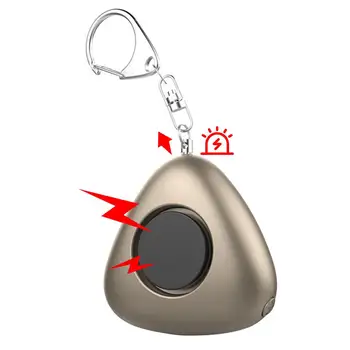 

Triangles Portable LED Lighting 120dB Safe Outdoor Emergency Sound Alarm Keychain