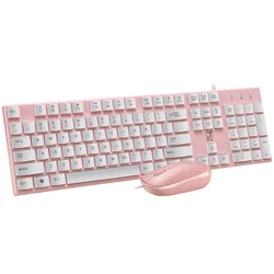 Ensemble clavier et souris filaires, de bureau, de jeu, ergonomique, pour ordinateur portable 