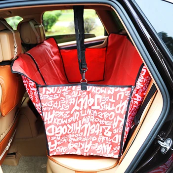 

Dog Car Seat Cover View Mesh Waterproof Pet Carrier Car Rear Back Seat Mat Hammock Cushion Protector With Zipper And Pockets