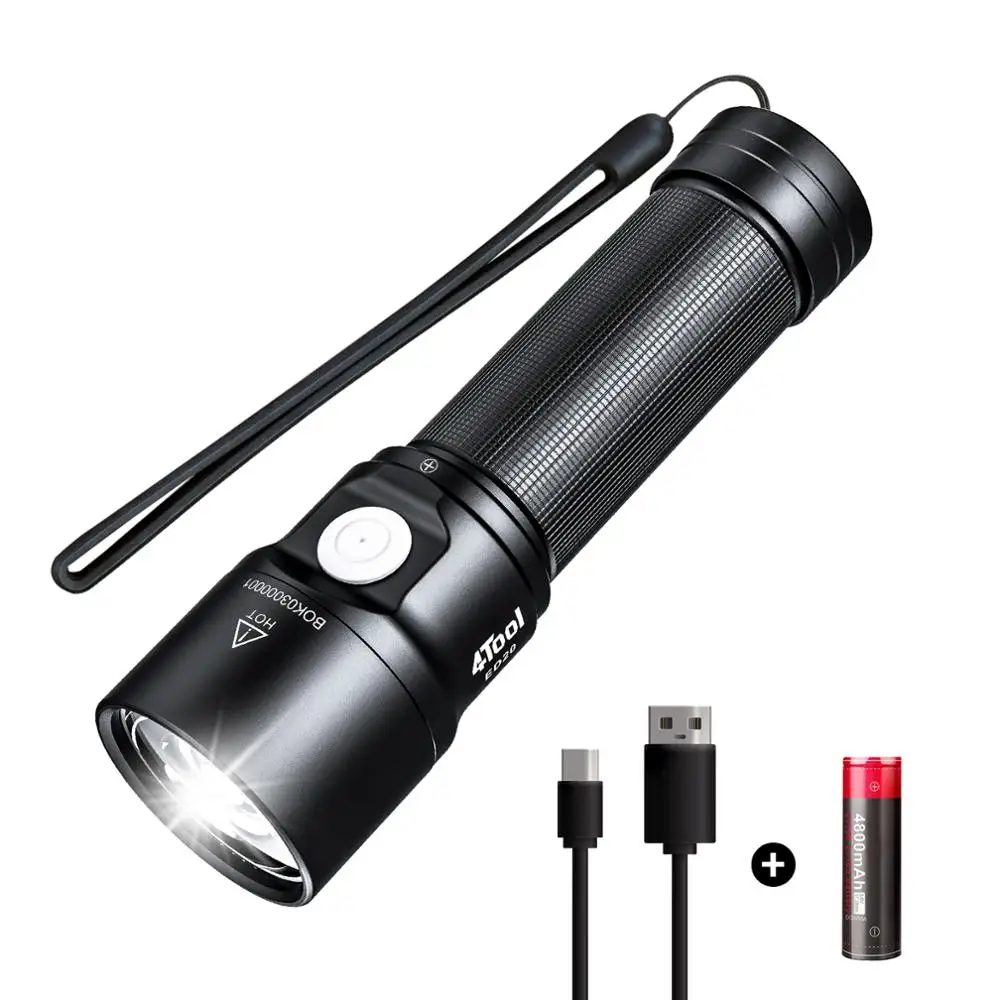 

NEW ARRIVAL !!2200 Lumens Super Bright Rechargeable Led Flashlight Torch 21700 Battery USB Torch for Hunting Fishing Outdoors