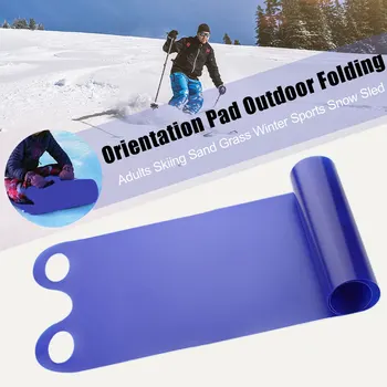 

Winter Sports Kids Heavy Duty Adults Skiing Outdoor Folding Thickened Roll Up Snow Sled Toboggan Orientation Pad Anti Skid