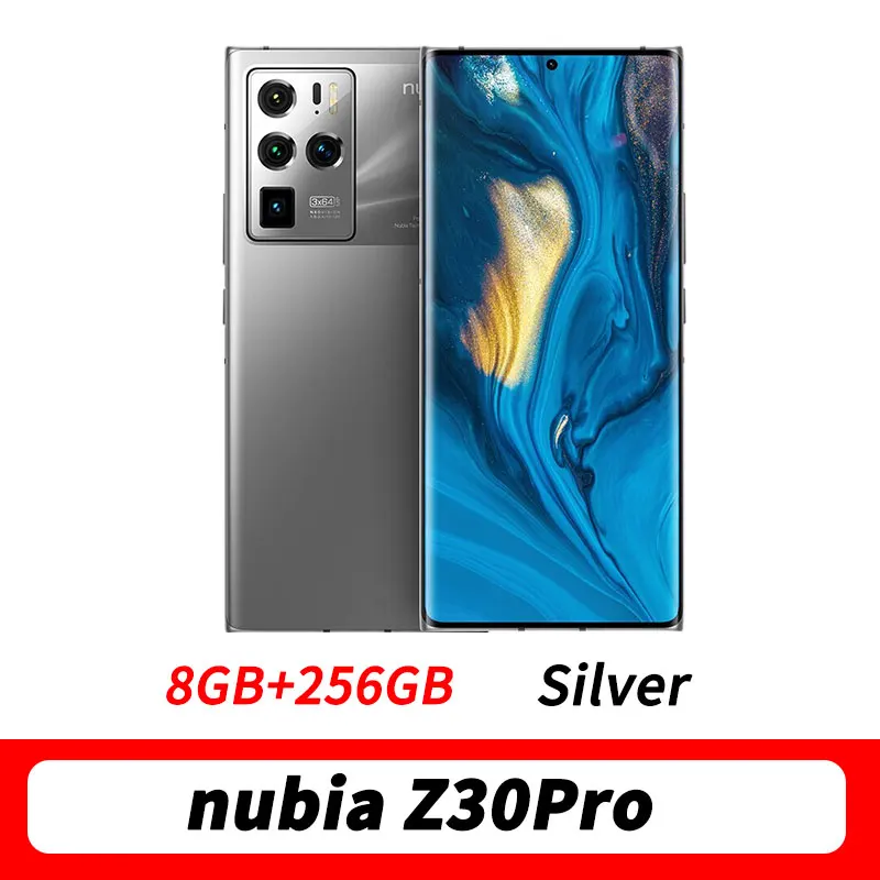 gaming ram ZTE Nubia Z30 Pro 5G Mobile Phone 6.67'' AMOLED 144Hz Flexible Curved Screen Snapdragon 888 Octa Core 120W SuperCharge 5G Phone 8gb ram ddr4 8GB RAM