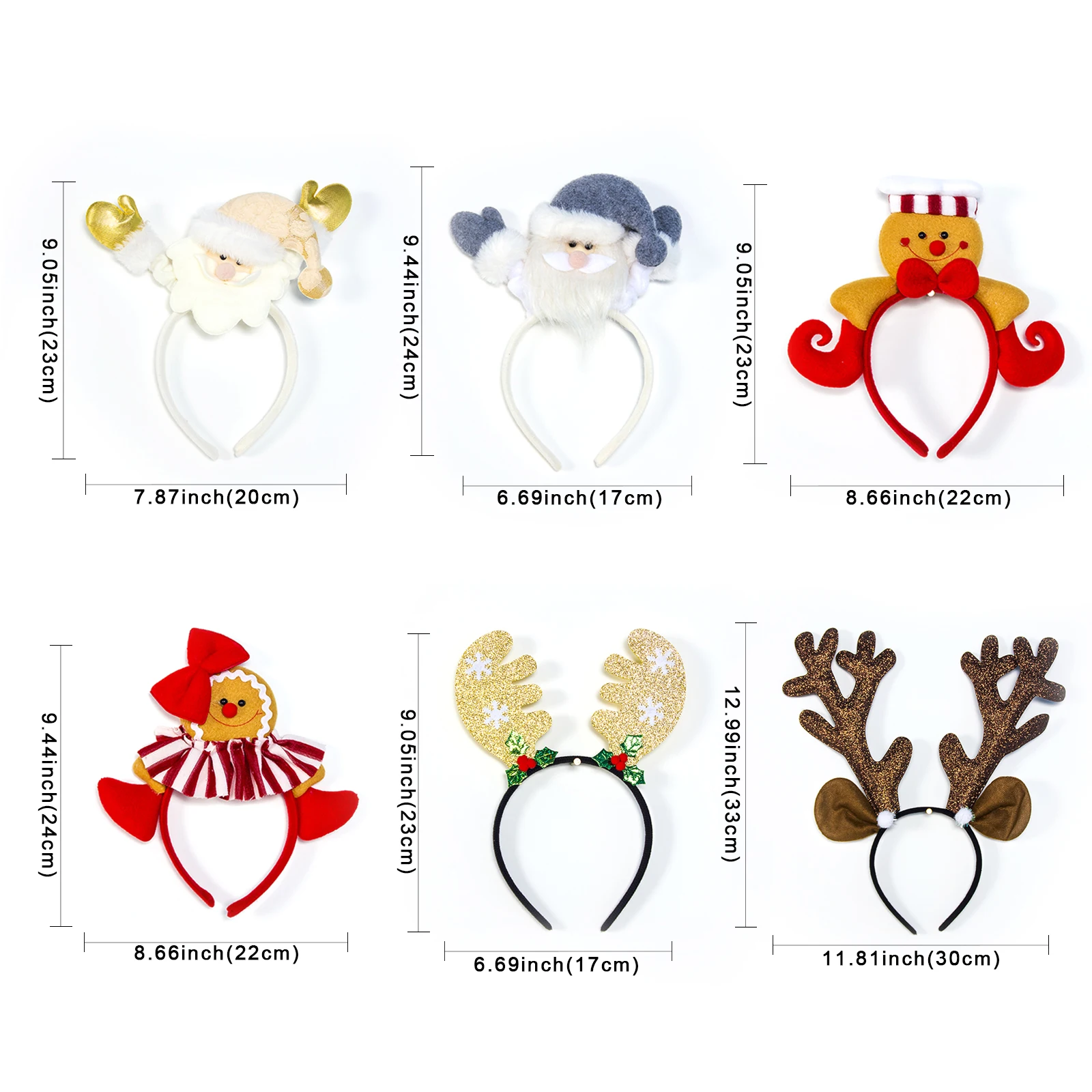 Christmas Headband Horns Cosplay Antlers Christmas Deer Ears Snowflake Santa Gift DIY Christmas Party Decoration Xmas kids Gifts