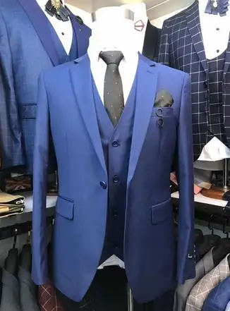 as picture Мужской костюм Slim Fit Комплект из 3 предметов костюм-смокинг для жениха дружки изготовленный на заказ Мужские свадебные костюмы Кингсман блейзер для певицы для сцены костюм - Цвет: as picture