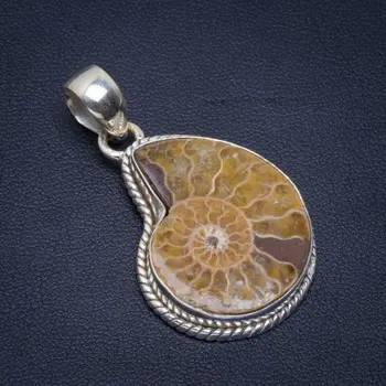 

Natural Fossil Coral Handmade Unique 925 Sterling Silver Pendant 1.5" B3113