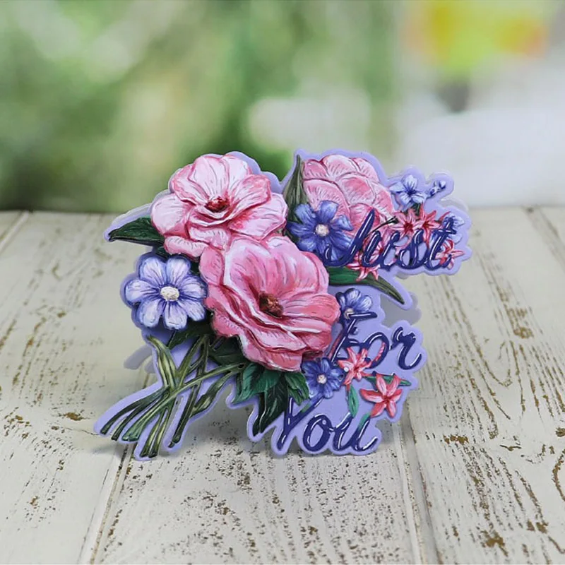 

Flowers Series Metal Cutting Dies&coordinating Cardstock for Scrapbooking Craft Embossing Stencil Die Cut Card Photo Album