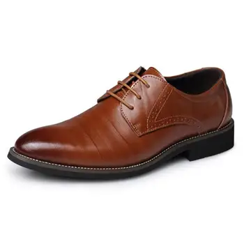 

Men Classic Formal Leather Business Shoes Luxury Men's Dress Wedding Office Shoes Male Lace-Up Oxford Shoes Zapatos De Hombre