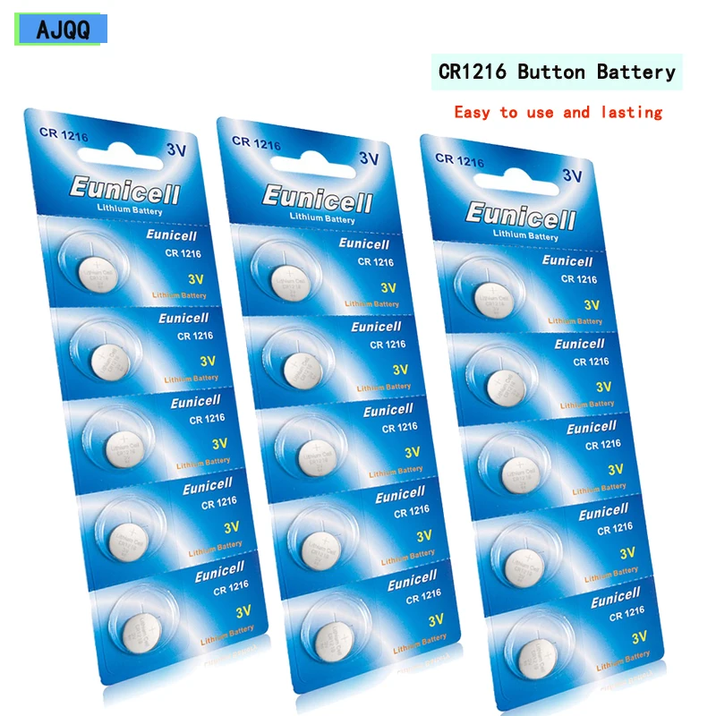 

Wholesale 100PCS Cheap CR1216 1216 3V Lithium Button Battery DL1216 BR1216 ECR1216 5034LC LM1216