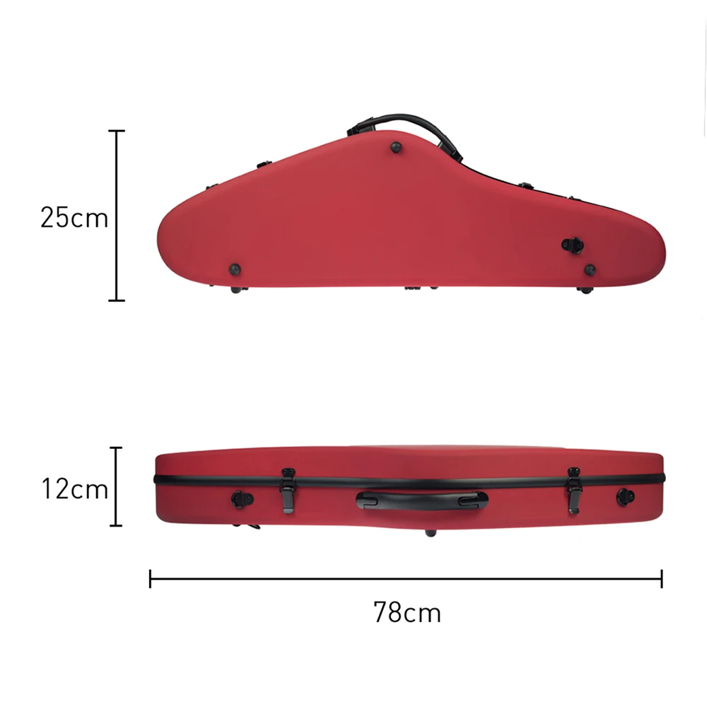 Композитный углеродного волокна полный размер 4/4 скрипки жесткий чехол Fiddles встроенный гигрометр с переноски ручные ремни