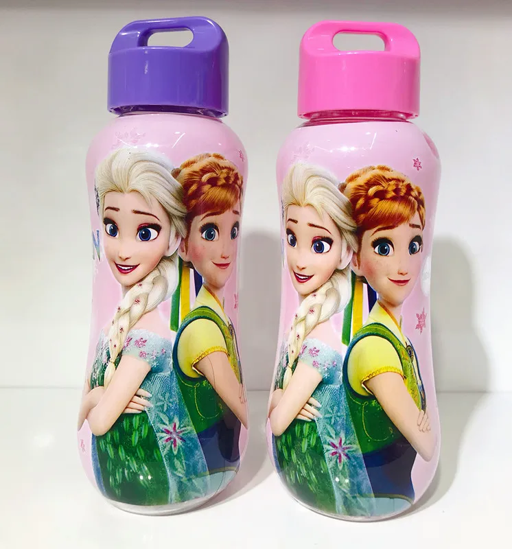 Disney 300ML Small water cup cartoon water cup anti-leakage cup lift rope water cup gift water bottles