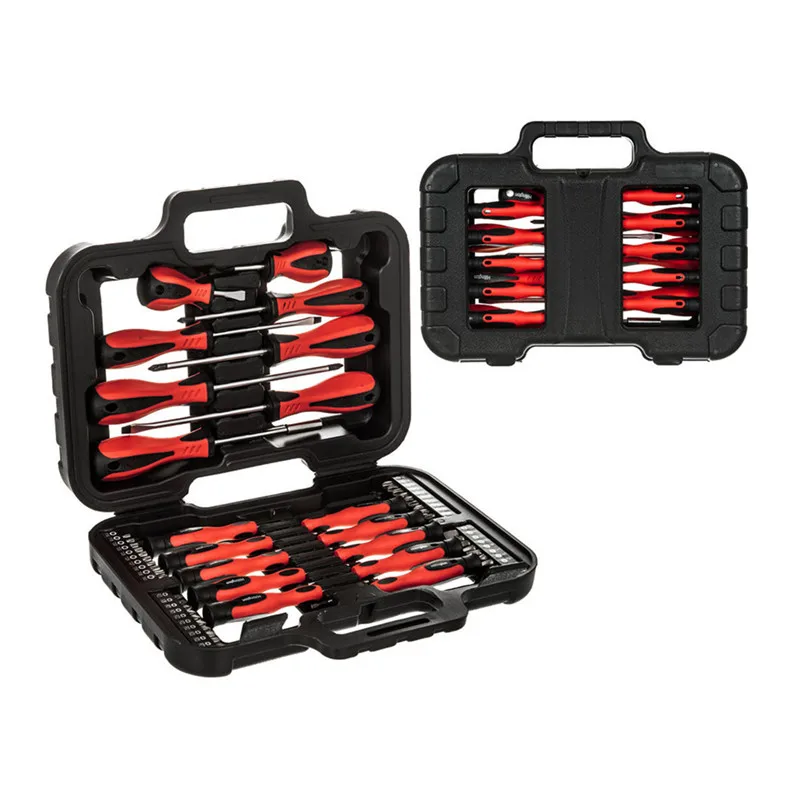  58PC Screwdriver & Bit Set Precision Slotted Torx Pillips Tool Kit Mechanics Hand Tool Set
