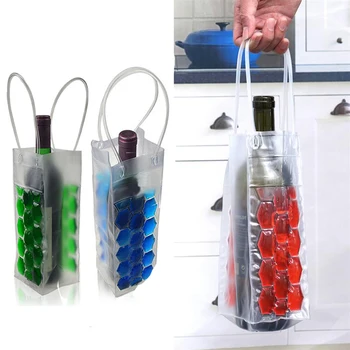 

Wine Bottle Freezer Bag Beer Chilling Cooler Bag Ice Cooling Gel Holder Carrier Portable Liquor Ice-Cold Tools &Chillers PVC Bag