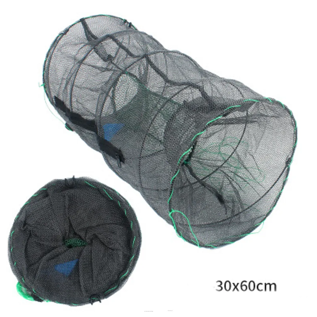 Сеточный складной рыболовный снасти портативный шестигранный рыболовный сеть литейные сети Раки креветки и крабы ловушка для аквариума клетки# N