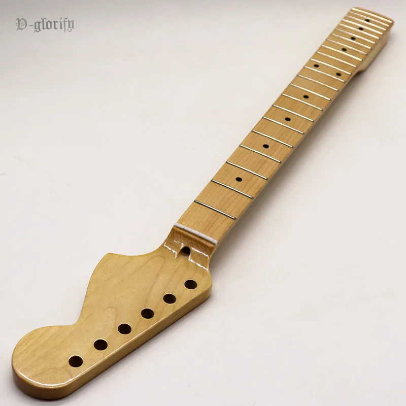 Russian maple 22fret Глянцевый желтый полный Канада клен большая голова st гитара шеи - Цвет: Russian maple 22fret