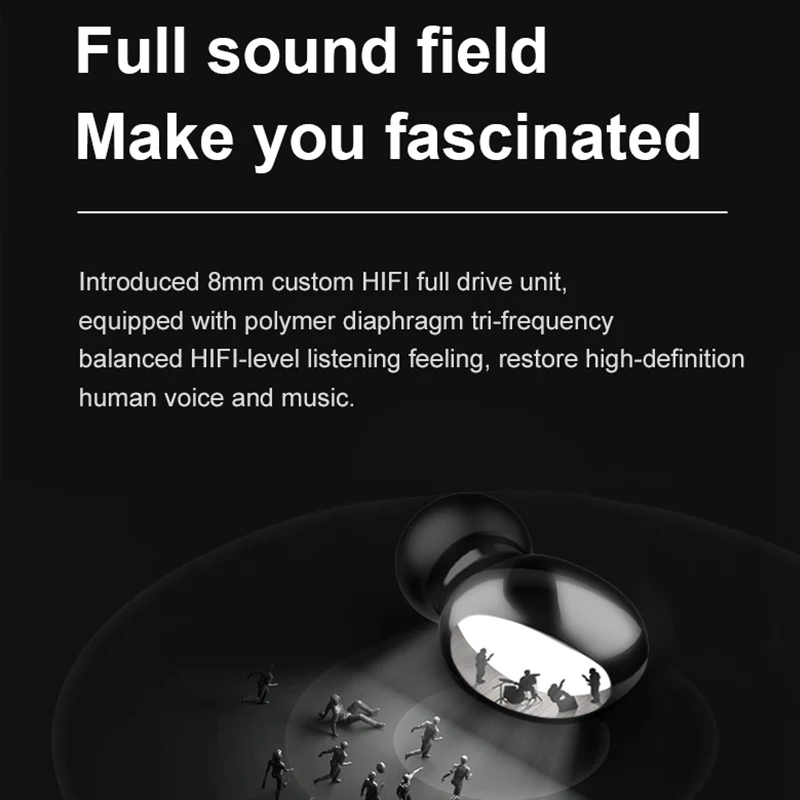 BOHM AIR 3 Wireless TWS Earphone Mini Bluetooth 5.0 Earbuds Sport Headset with charging BOX For xiaomi samsung smartphone