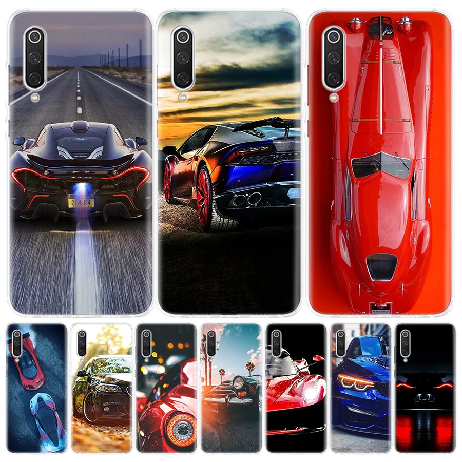 Красный спортивный автомобильный Классический чехол для телефона Xiaomi Redmi Note 9S 8T 8