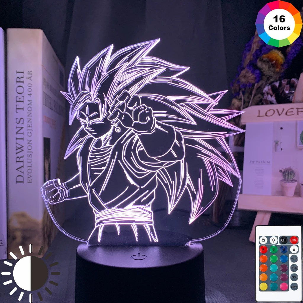 

Dragon Ball Night Light 3d Illusion Goku Figure Nightlight for Kids Bedroom Decoration Cool Led Table Lamp Anime Gift for Him