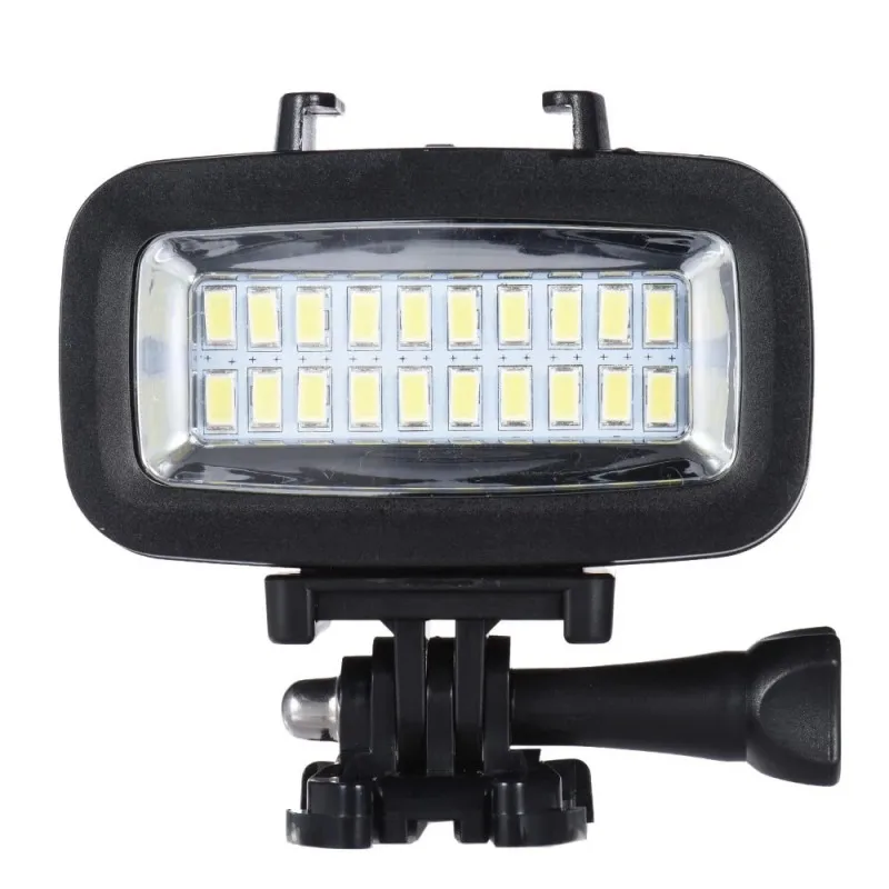 Черный цвет Eshowee gopro led аксессуары 40 м водонепроницаемая лампа под водой gopro светодиодная вспышка Видео заполняющая свет для SJCAM Xiaomi 700LM SL-100 - Цвет: Черный цвет