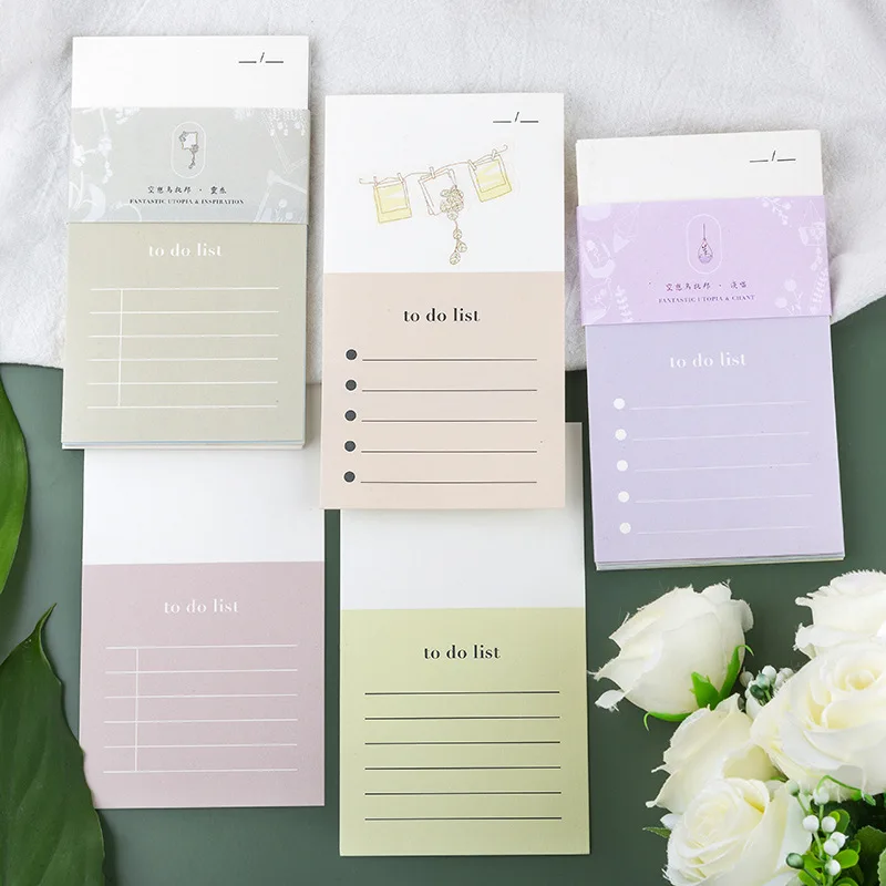 

20 sets/1 lot Utopian Utopia Series Memo Pad Sticky Notes School Supply Bookmark notepad Label