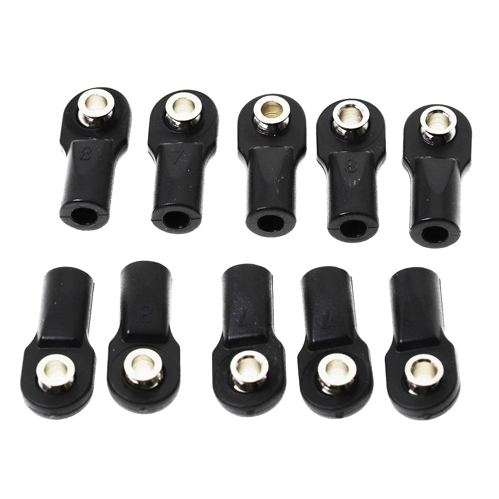 10x M4 Tie Push Link Rod End Joint Ball Head Holder for 1/8 1/10 RC Truck Buggy
