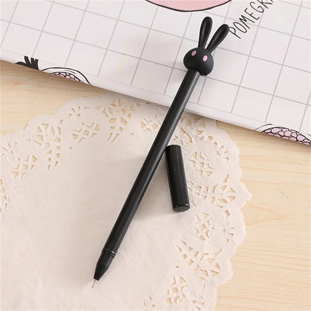 0,38 мм милые Мультяшные кролики черные чернила для ручки гелевая ручка шариковая ручка для школы написание подпись в офисе канцелярские принадлежности