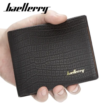 

Baellerry Vintage Men Wallets Leather Bifold Top Quality Men's Purse Multiple Card Slots Leather Designer Wallet