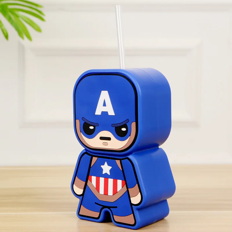 Disney Avengers 4 кружка с ремнем Marvel многофункциональная кукла чашка Железный человек светящаяся чашка холодильник - Цвет: 5