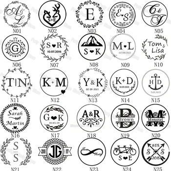

Custom wax seal stamp kit with 35 design and initials | DIY Wedding kit | Envelope Seal | Wedding Stationery