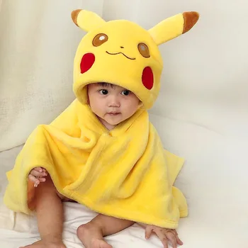 

Pikachu Cartoon Newborn Bath Towels Baby Hooded Bathrobes Soft Infant Blankets Towel Baby Toddler Baby Towels Kids Nap Quilts