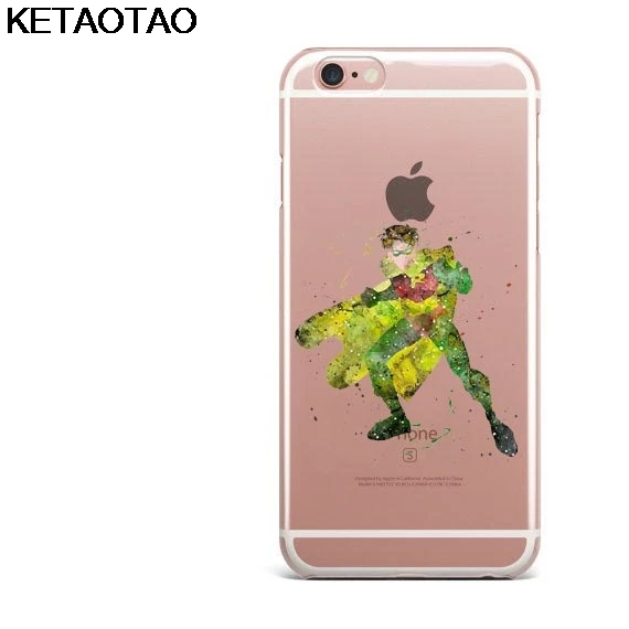 Розовый KETAOTAO супер герой Капитан Америка DC Comics чехол для телефона s для iPhone 4S 5C 5S 6 6S 7 8 X чехол кристально чистый мягкий TPU чехол s - Цвет: Розовый