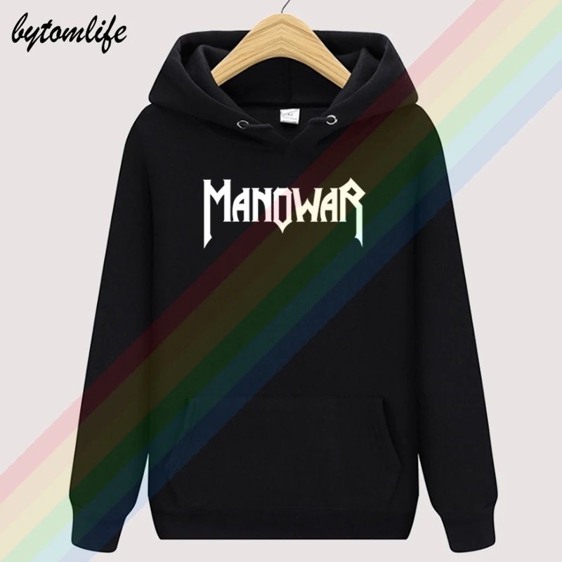 Новинка 2017 года модная индивидуализированная Толстовка Manowar Rock Осенний Топ