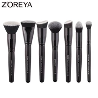 ZOREYA Black Makeup Brushes Set Eye Face Cosmetic Foundation Powder Blush Eyeshadow Kabuki Blending Make up Brush Beauty Tool