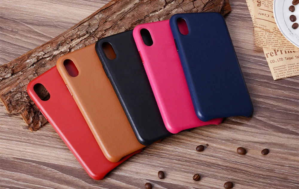 

Official Original Real Leather Case for iphone 7 8 plus X XS XR XS MAX Genuine Leather Cover With Retail package