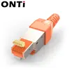 ONTi 10Pcs Tool-Free Shielded RJ45 Cat 7 / Cat6A Termination Plug Cat7 Plug / Cat7 Connector cat6A connectors Modular 23/24AWG ► Photo 2/6