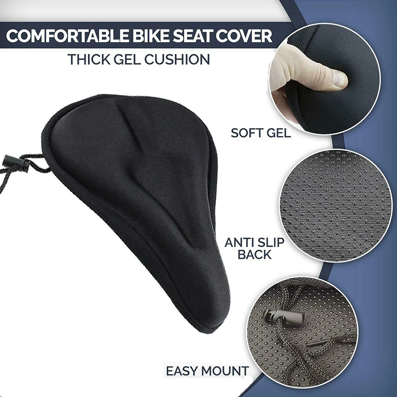Coussin De Selle Vélo Gel Noir – Confort Et Amorti Pour Vos Sorties