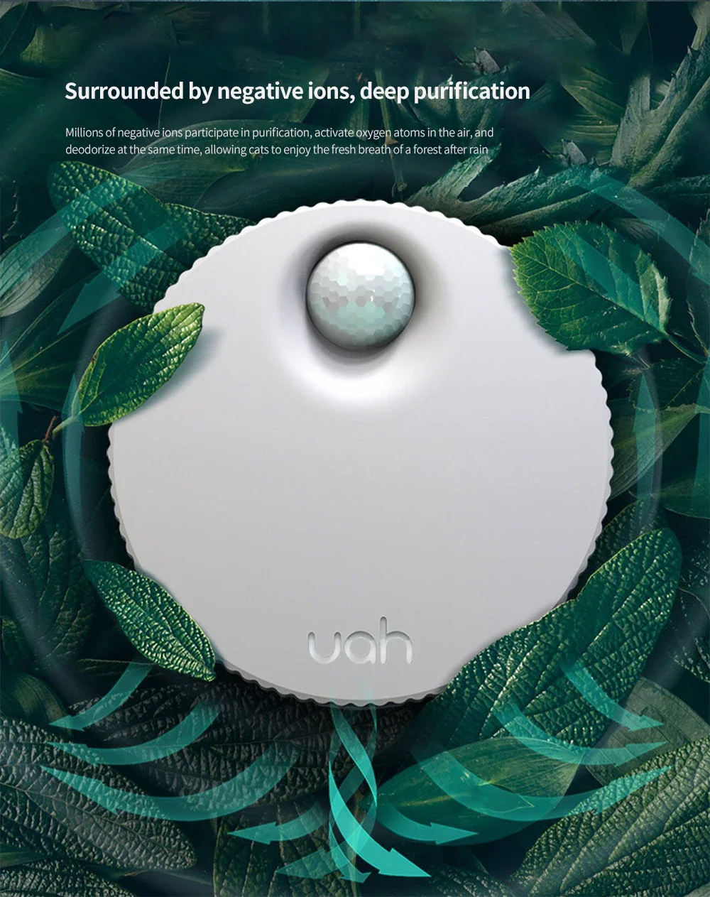 Intelligent Smell Purifier Cat Litter Box Deodorant Partner Pet Deodorizer Surrounded by negative ions, deep purification