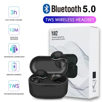 

Mini Wireless Bluetooth Headphone TWS Voice Message Noise Reduction with Charging Box Binaural YA12 Sport Single Earpiece