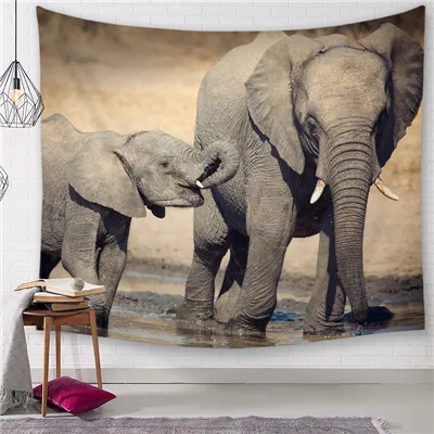 Полиэфирный тропический рисунок слона настенная ткань висячий гобелен Свадебная вечеринка подарок постельное покрывало, пляжное полотенце Йога-Пикник коврик - Цвет: 3