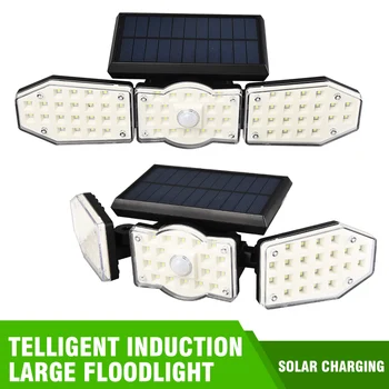 

Solar Sensor Wall Light LED Three-head Rotatable Light Landscape Wall Lamp Garden Outdoor Waterproof Street Lighting