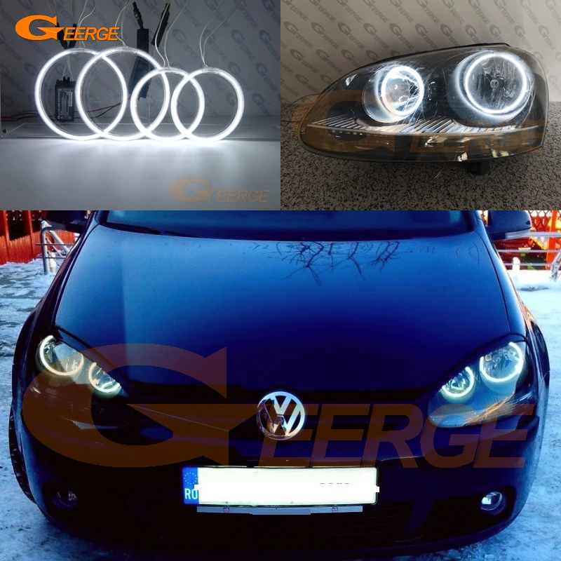 Для Volkswagen VW Golf Rabbit Jetta GTI R32 MKV MK5 2005 2010 отличный ультра яркий комплект колец