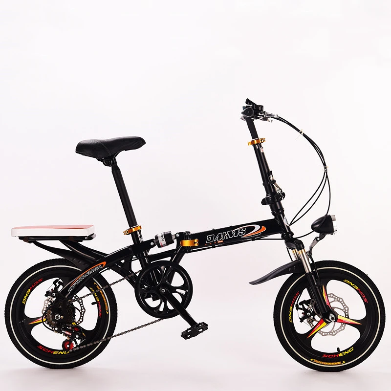 Portable quick folding bicycle 16 inch wheel rims quick fold road bike Princess bikes Adult cycling mini BMX Birthday Gift