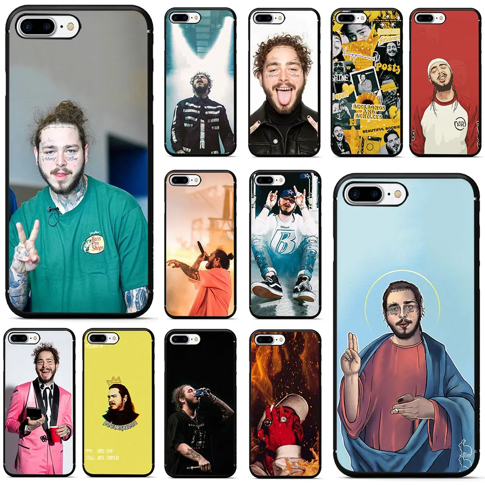 Мягкий чехол для телефона из ТПУ post malone iPhone 5 5s 6 6s 7 8 Plus X XR XS MAX | Мобильные телефоны