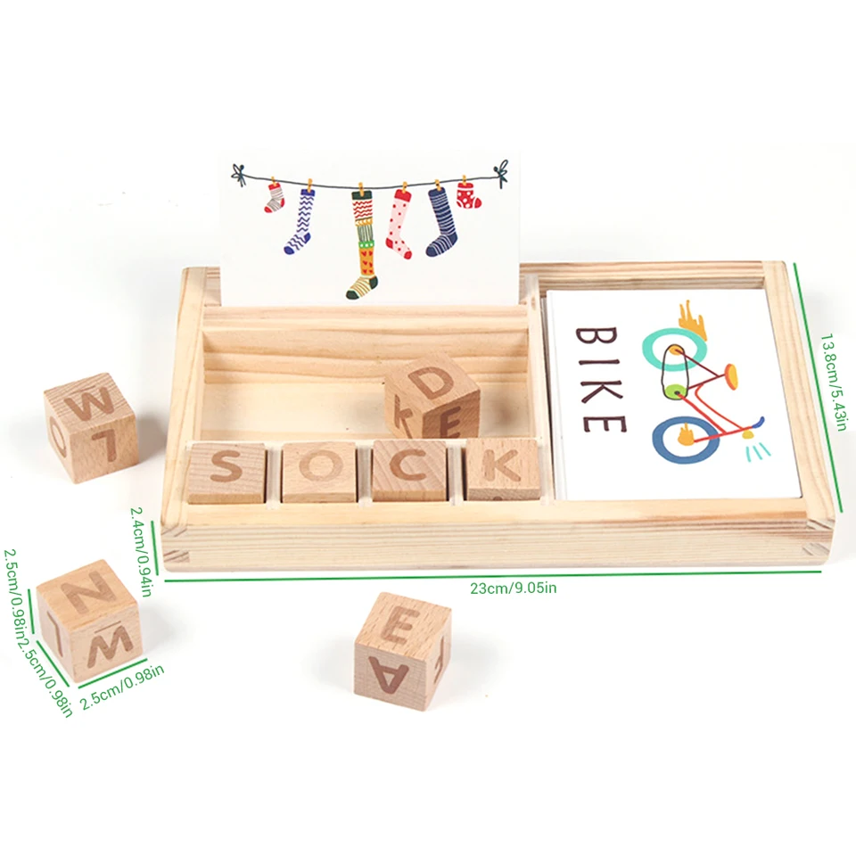 wooden spelling game