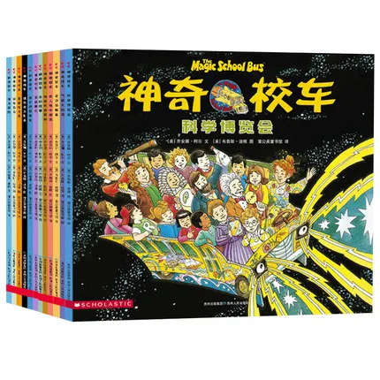 12 книг The Magic School Bus книга с картинками версия для детей образование интересные