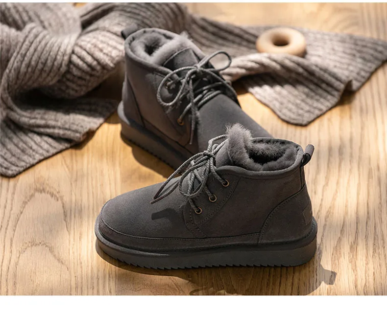 SHUANGGUN/модные зимние ботинки для женщин; зимняя обувь на шнуровке; Натуральная овечья кожа; натуральная шерсть; короткие ботинки на меху;