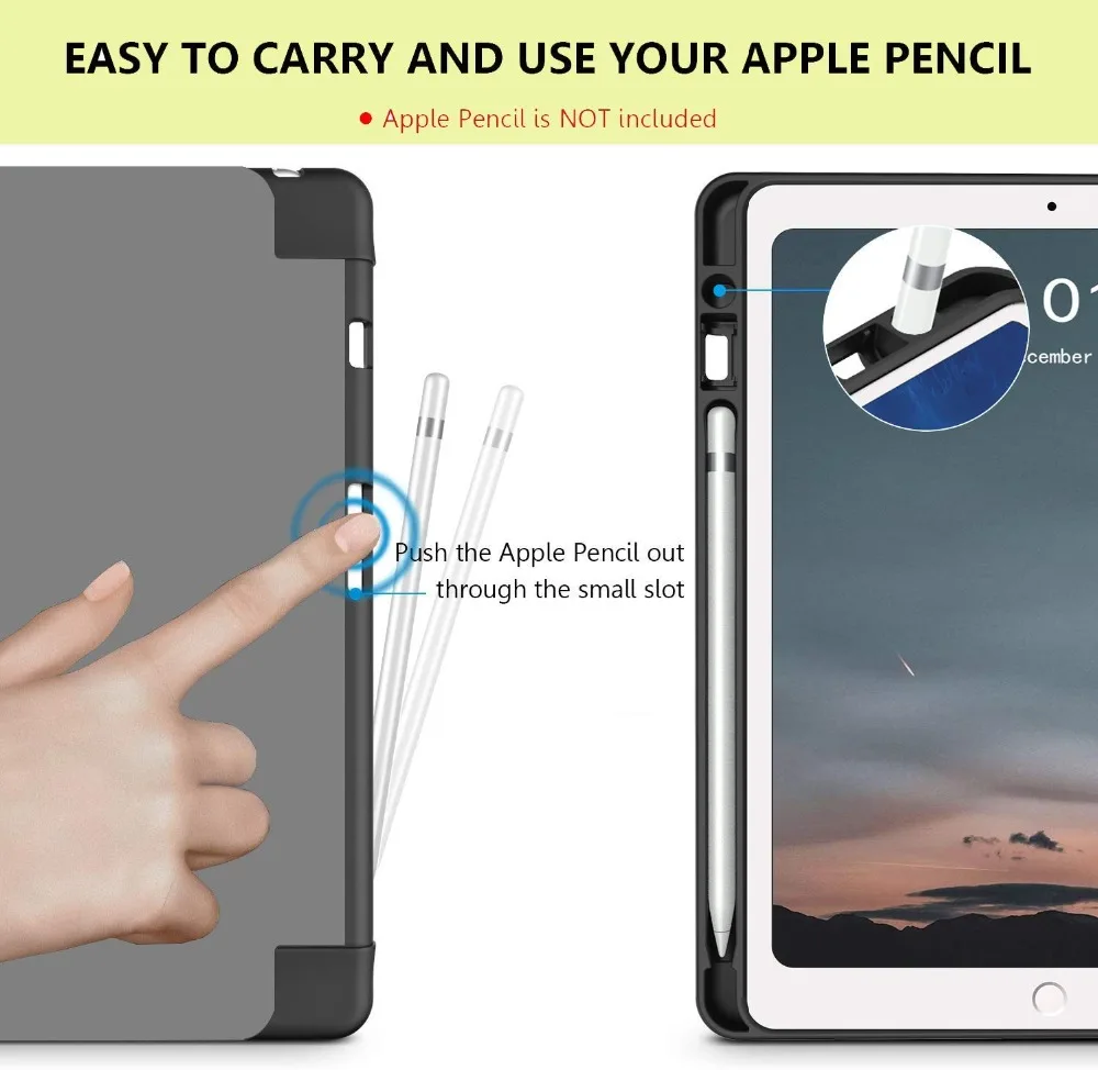 10.5" iPad Pro /iPad Air 3rd Gen Case Auto Wake/Sleep Smart Case Ultra Lightweight Standing Protective for iPad Tablet